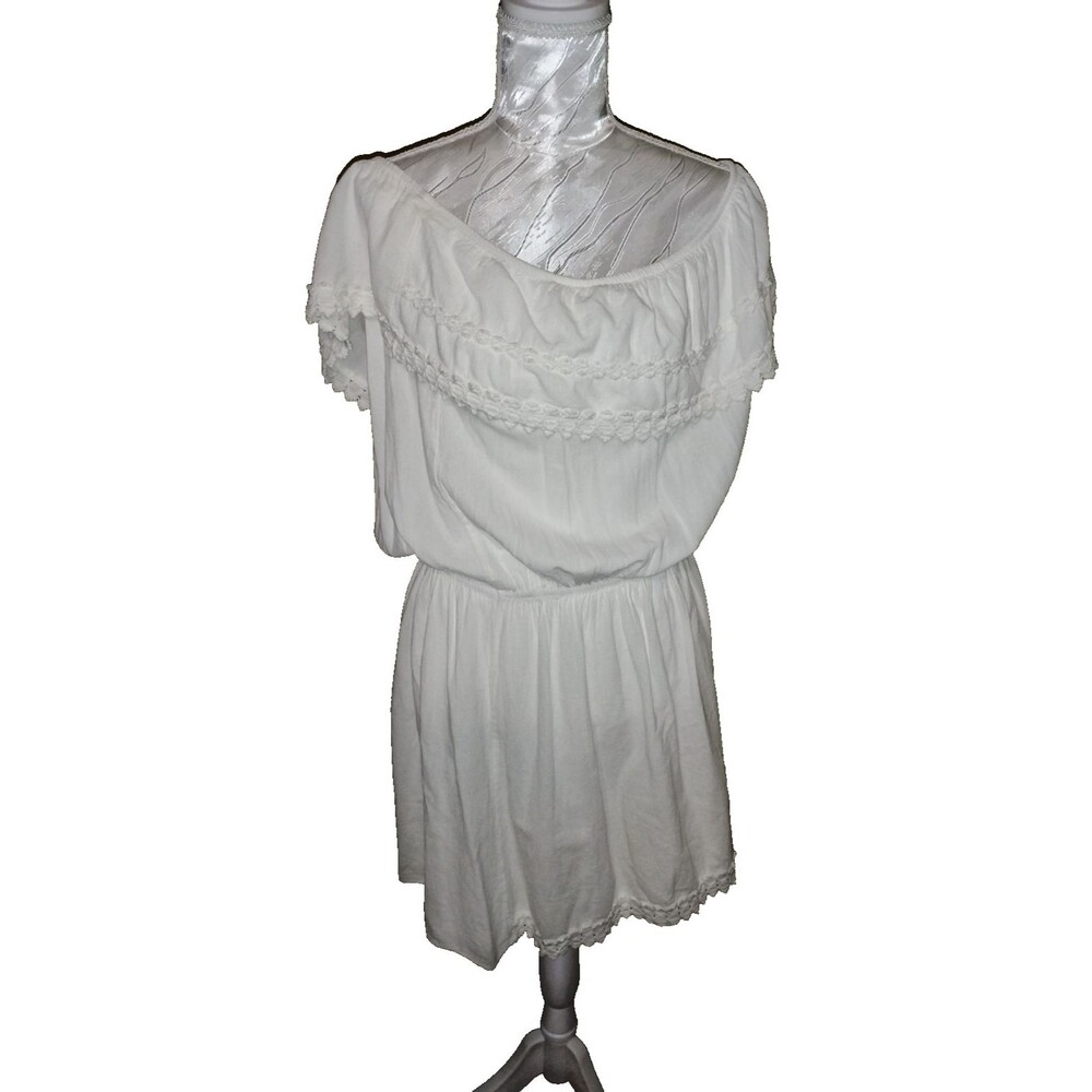 Sea Spice white dress XL Maxi off shoulder Dress  Whimsigoth. Fairy Boho Relax